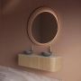 Gliss Design Badkamerspiegel Kosmos | 90 cm | Indirecte LED verlichting | Sensor bediening | Met spiegelverwarming | Mat goud - Thumbnail 3
