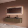 Gliss Design Badkamerspiegel Lenus | 150x70 cm | Directe en indirecte LED verlichting | Sensor bediening | Met spiegelverwarming - Thumbnail 4