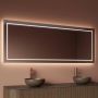 Gliss Design Badkamerspiegel Lenus | 180x70 cm | Directe en indirecte LED verlichting | Sensor bediening | Met spiegelverwarming - Thumbnail 2