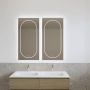Gliss Design Badkamerspiegel Nova | 50x100 cm | Directe en indirecte LED verlichting | Touch button | Met spiegelverwarming - Thumbnail 2