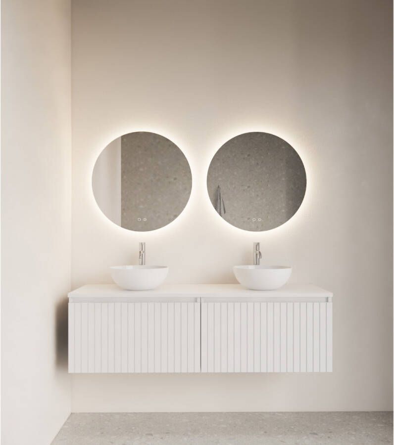 Gliss Design Badkamerspiegel Oko | 120 cm | Rond | Indirecte LED verlichting | Touch button | Met spiegelverwarming