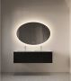 Gliss Design Badkamerspiegel Oval | 150x95 cm | Ovaal | Indirecte LED verlichting | Touch button | Met spiegelverwarming - Thumbnail 3