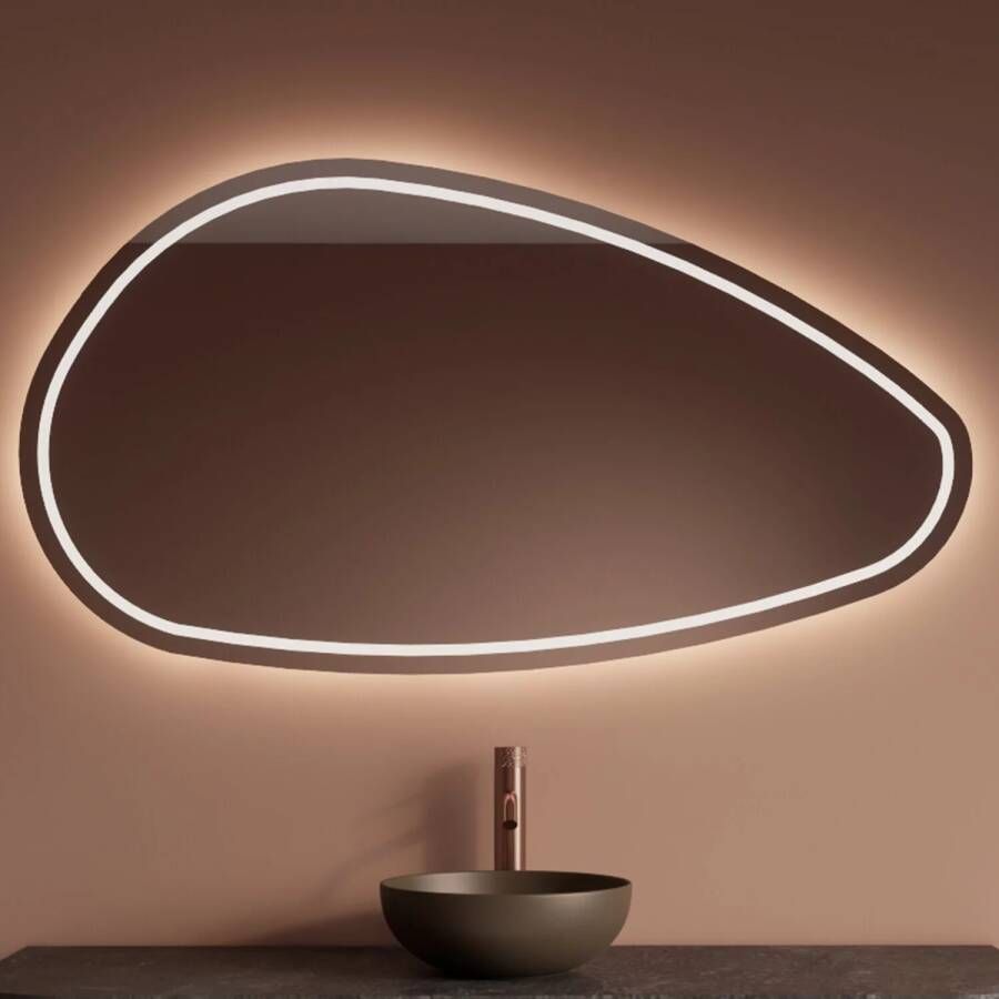 Gliss Design Badkamerspiegel Sirius | 140x82 cm | Directe en indirecte LED verlichting | Sensor bediening | Met spiegelverwarming