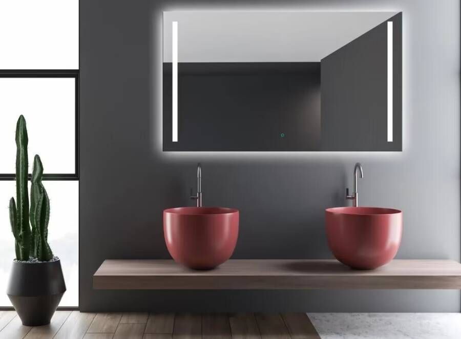 Gliss Design Badkamerspiegel Veri | 180x70 cm | Rechthoekig | Directe LED verlichting | Touch button | Met spiegelverwarming