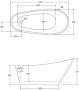 Gliss Design Vrijstaand bad Echo | 170x80 cm | Acryl | Ovaal | Wit glans - Thumbnail 3