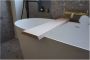 Gliss Design Flow badplank gewerveld massief eiken 80 cm wit olie - Thumbnail 3