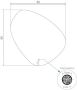 Gliss Design Badkamerspiegel Fury | 80x80 cm | Driehoekig | Indirecte LED verlichting | Touch button | Met spiegelverwarming - Thumbnail 4