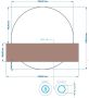 Gliss Design Badkamerspiegel Lios | 120 cm | Rond | Indirecte LED verlichting | Touch button | Met spiegelverwarming - Thumbnail 4