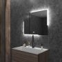Gliss Design Badkamerspiegel Melite | 70x70 cm | Rechthoekig | Indirecte LED verlichting | Touch button | Met spiegelverwarming - Thumbnail 2