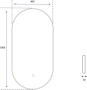 Gliss Design Badkamerspiegel Orion | 40x100 cm | Ovaal | Indirecte LED verlichting | Touch button | Met spiegelverwarming - Thumbnail 4