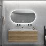 Gliss Design Orion spiegel met verwarming en verlichting 120x70 cm ovaal Horizontaal - Thumbnail 2