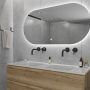Gliss Design Orion spiegel met verwarming en verlichting 160x70 cm ovaal Horizontaal - Thumbnail 2