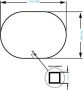 Gliss Design Orion spiegel met verwarming en verlichting 180x70 cm ovaal Horizontaal - Thumbnail 4