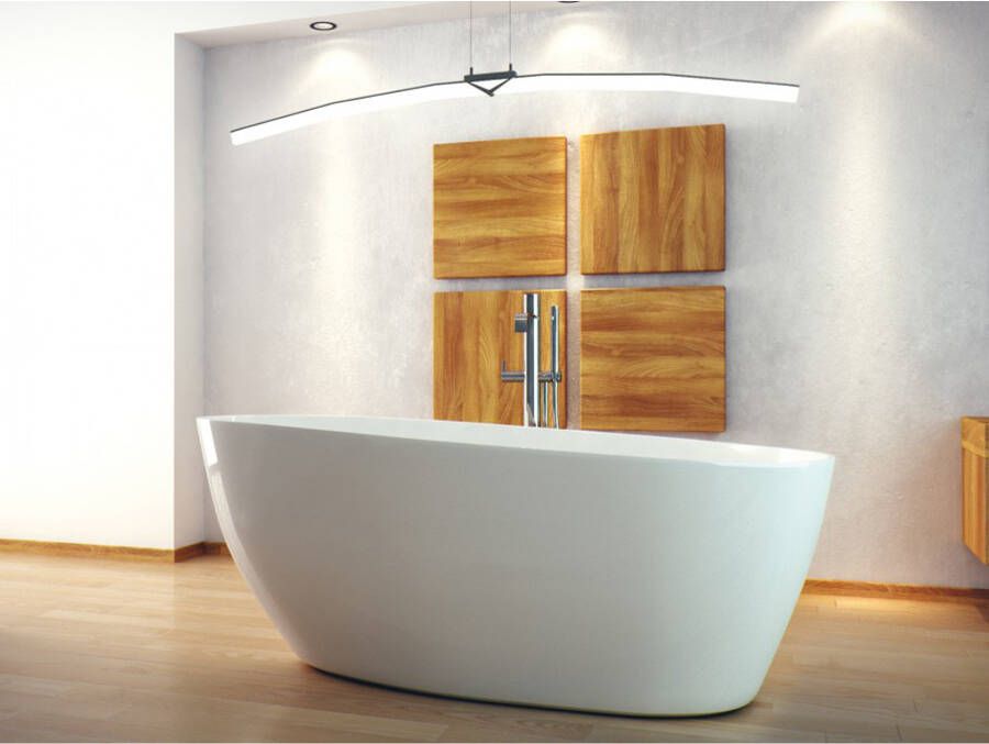 Gliss Design Vrijstaand bad Theia | 160x70 cm | Cast marble | Ovaal | Wit glans