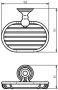 Haceka Allure zeephouder draadmodel metaal chroom (hxbxd) 83x168x153mm - Thumbnail 3