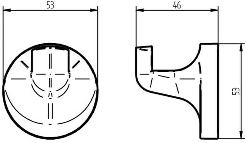 Haceka Handdoek haak Aspen | Wandmontage | 5.3 cm | Enkel haaks | Chroom