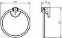 Haceka Handdoek ring Aspen | Wandmontage | Messing | Rond | Chroom - Thumbnail 3