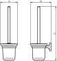Haceka Aspen toilet borstel glas rond chroom - Thumbnail 4