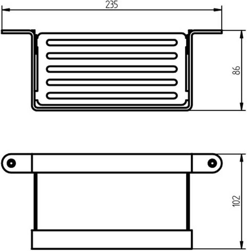 Haceka Flaconhouder IXI | Wandmontage | 24x10x9 cm | RVS | Rond | RVS look