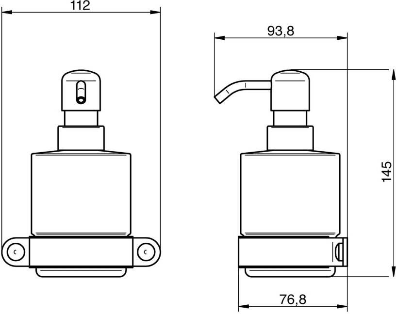 Haceka Zeepdispenser IXI | Wandmontage | RVS | Rond | RVS look