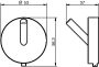 Haceka Handdoek haak Kosmos | Wandmontage | 5.3 cm | Enkel haaks | Goud geborsteld - Thumbnail 2