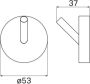 Haceka Handdoek haak Kosmos | Wandmontage | 5.3 cm | Enkel haaks | Grafiet - Thumbnail 4