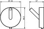 Haceka Handdoek haak Kosmos | Wandmontage | 5.3 cm | Enkel haaks | RVS look - Thumbnail 3