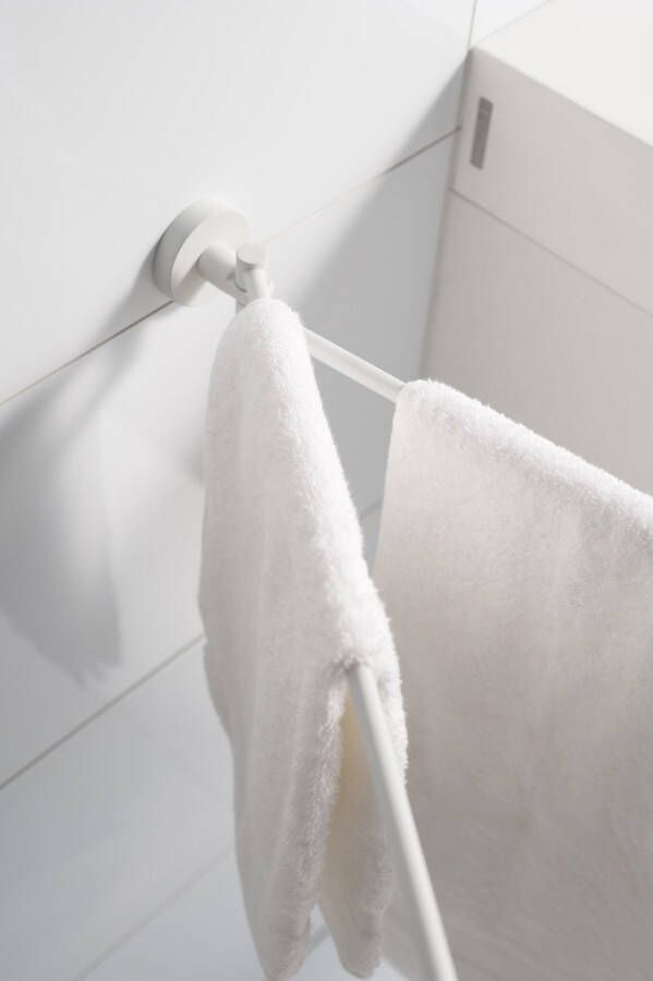 Haceka Draaibare handdoek houder Kosmos | Wandmontage | 46.1 cm | Enkel houder | Wit mat