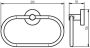 Haceka Handdoek ring Kosmos | Wandmontage | 21 cm | Chroom - Thumbnail 3