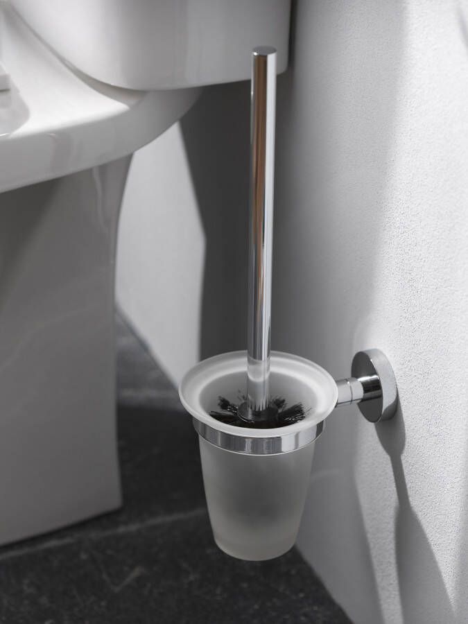 Haceka Kosmos toilet borstel glas rond chroom