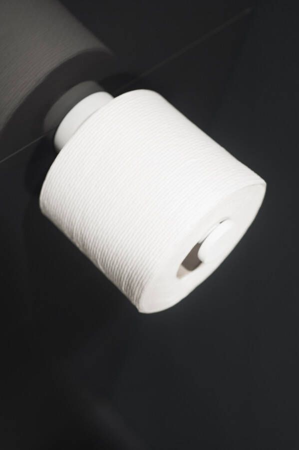 Haceka Kosmos toiletrol houder rond wit mat