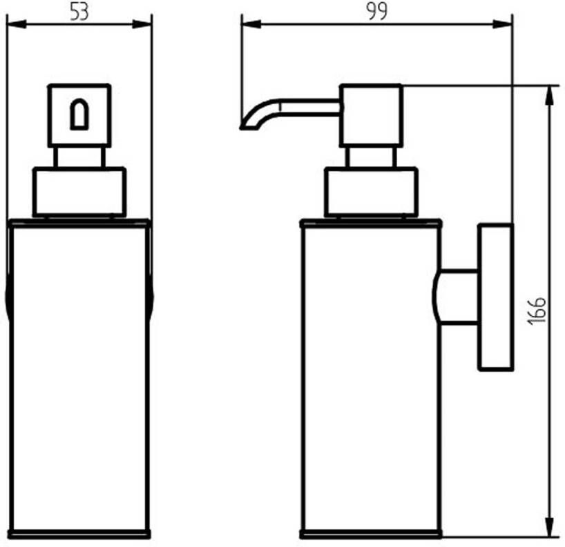 Haceka Zeepdispenser Kosmos | Wandmontage | Messing | Rond | Chroom