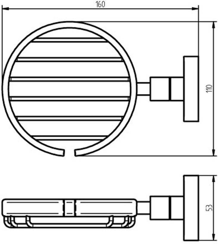 Haceka Kosmos zeep houder draad rond rvs look