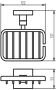 Haceka Mezzo Chroom zeephouder draadmodel metaal chroom (hxbxd) 53x122x137mm - Thumbnail 3