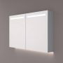 Hipp Design Spiegelkast SPK52000 | 100x70x14 cm | 2 Deuren | Directe LED verlichting | Aluminium | Met spiegelverwarming - Thumbnail 3