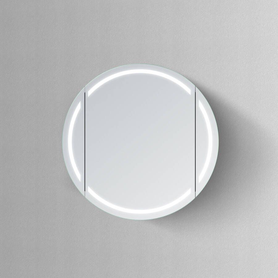 Hipp Design Spiegelkast SPK81000 | 60x60x13 cm | 1 Deur | Directe LED verlichting | Aluminium | Met spiegelverwarming