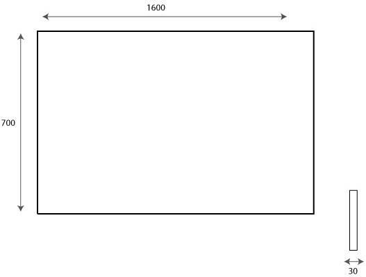 Hipp Design Badkamerspiegel SPV10000 | 160x60 cm | Indirecte LED verlichting | Touch button | Met spiegelverwarming