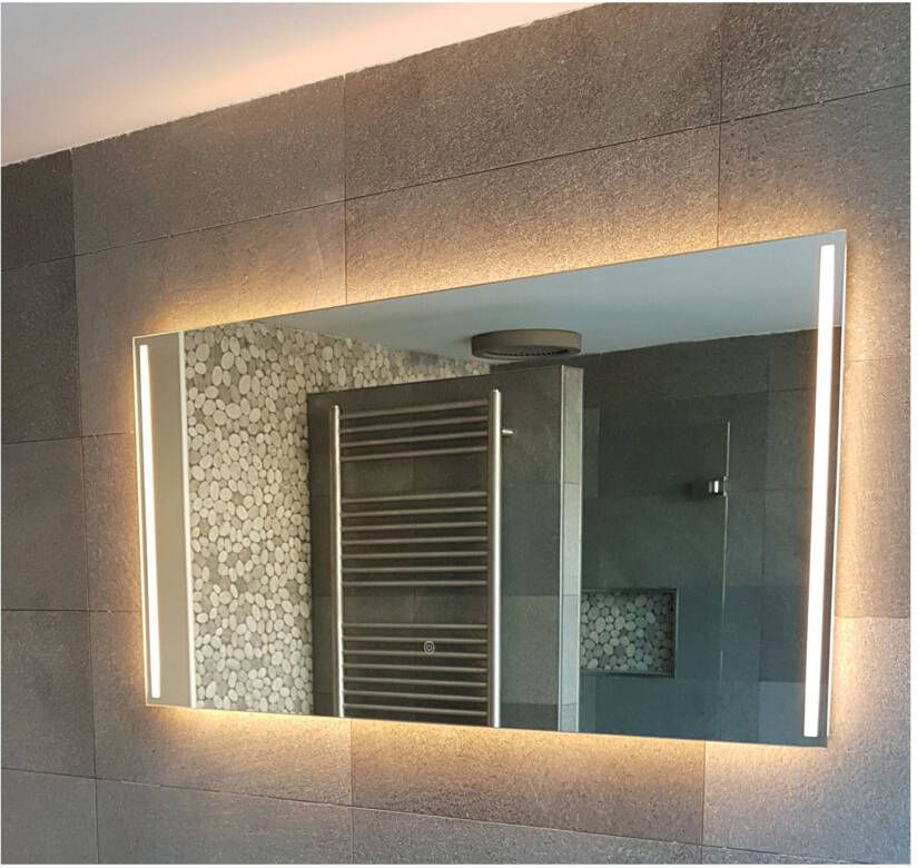 Hipp Design Badkamerspiegel SPV12000 | 100x70 cm | Directe en indirecte LED verlichting | Touch button | Met spiegelverwarming