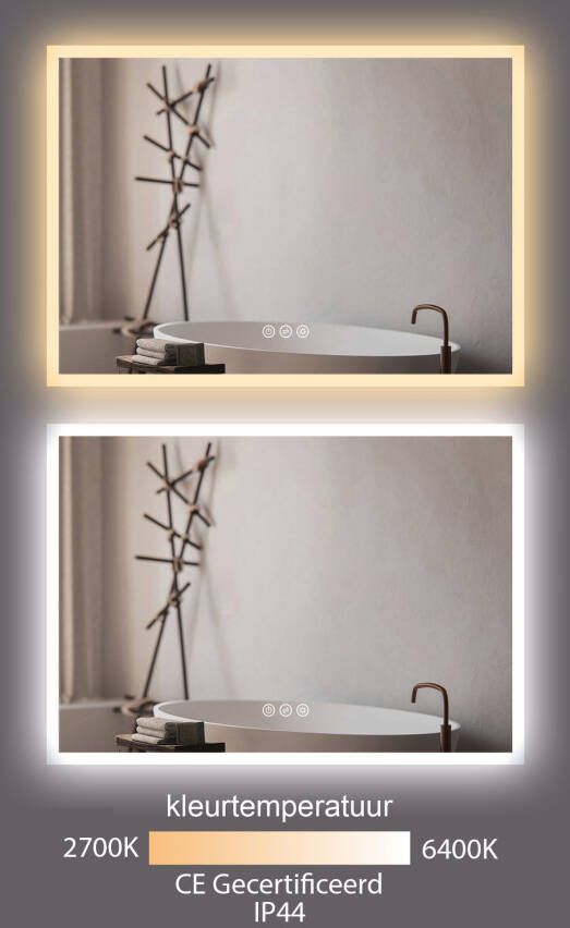 Gliss Design Oko ronde spiegel met verlichting en verwarming 90cm - Foto 3