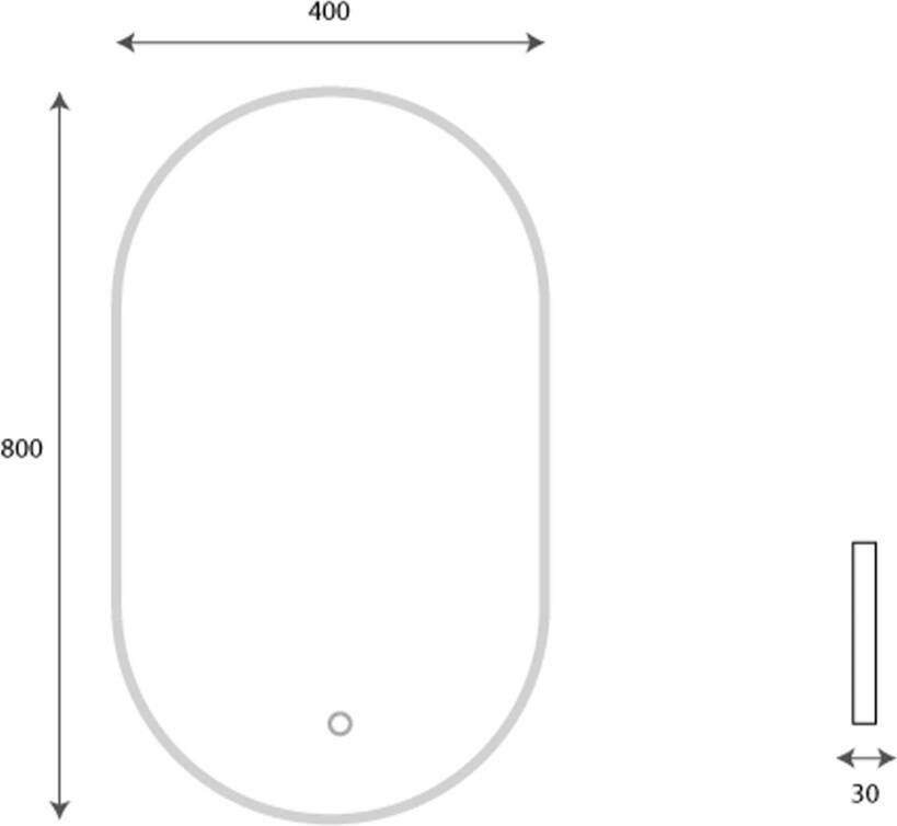 Hipp Design Badkamerspiegel SPV13900 | 40x80 cm | Indirecte LED verlichting | Touch button | Met spiegelverwarming