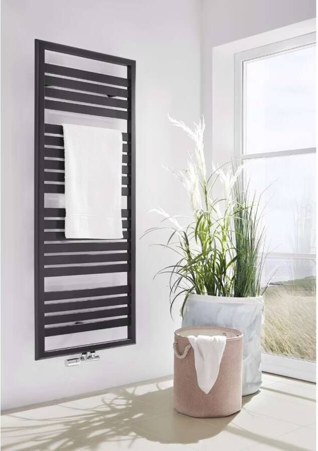 HSK Design Radiator Image | 60x120 cm | CV radiator | Midden aansluiting | 655 watt | Grafiet-zwart