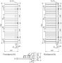 HSK Design radiator ruimteverdeler Yenga | 60x121.4 cm | CV en of electrische werking | Grafiet-zwart - Thumbnail 4