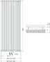 HSK Design Radiator Sky| 29.5x180 cm | CV | Midden aansluiting | 1018 watt | Wit - Thumbnail 3