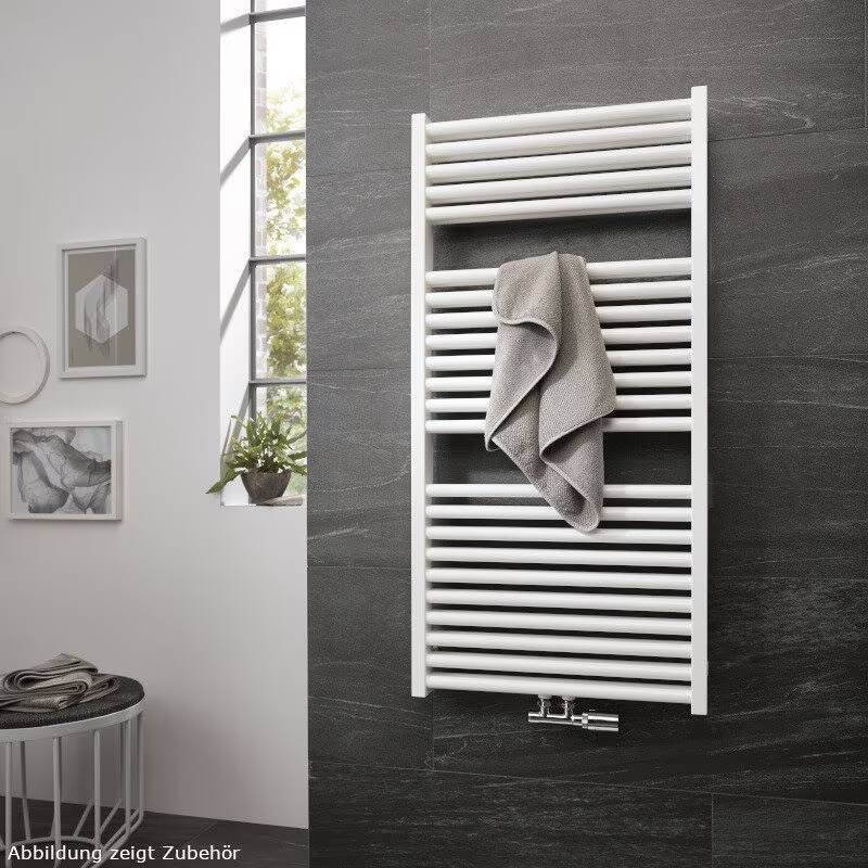 HSK Handdoekradiator Line | 40x121.5 cm | CV en of electrische werking | Wit