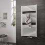 HSK Handdoekradiator Line | 40x121.5 cm | CV en of electrische werking | Wit - Thumbnail 2