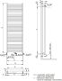 HSK Handdoekradiator Line Aero | 50x180 cm | CV en of electrische werking | Mat zwart - Thumbnail 3