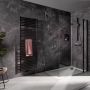 HSK Handdoekradiator Line Aero | 60x180 cm | CV en of electrische werking | Mat zwart - Thumbnail 2