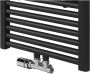 HSK Handdoekradiator Line Plus| 50x177.5 cm | CV en of electrische werking | Grafiet-zwart - Thumbnail 4