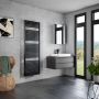HSK Handdoekradiator Line Pro | 60x177.5 cm | CV en of electrische werking | Grafiet-zwart - Thumbnail 2