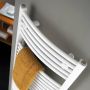 HSK Handdoekradiator Line Round| 60x121.5 cm | CV en of electrische werking | Wit - Thumbnail 2